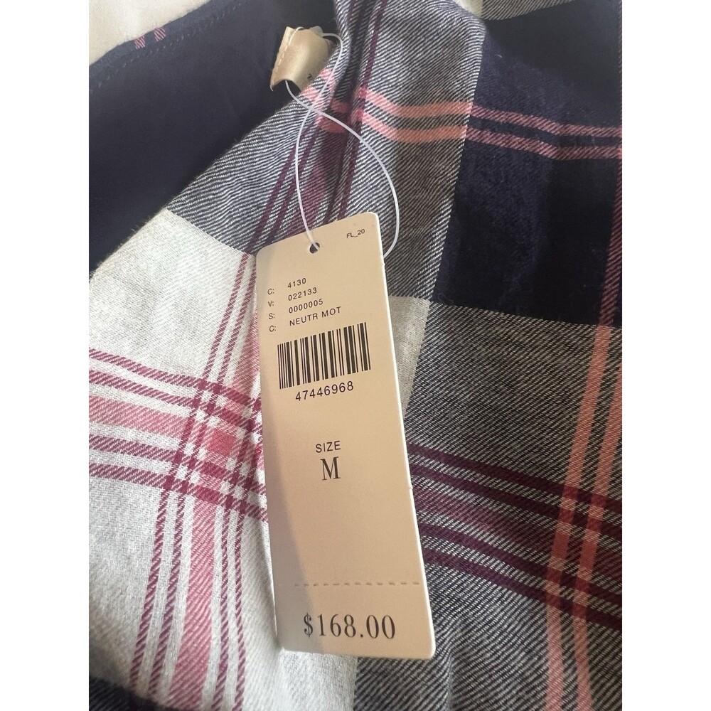 Anthropologie Isabella Sinclair Plaid Midi Dress NWT Sz M Ruffle Hem Cottagecore - Picture 6 of 10
